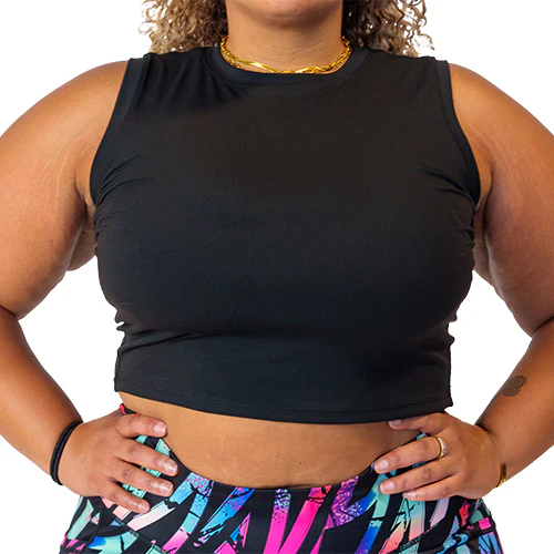 Fitted Crop Top | Black - Image 5