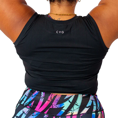 Fitted Crop Top | Black - Image 6