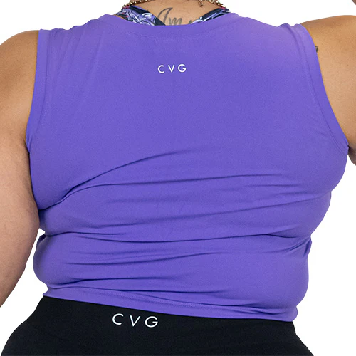 Fitted Crop Top | Purple - Image 6