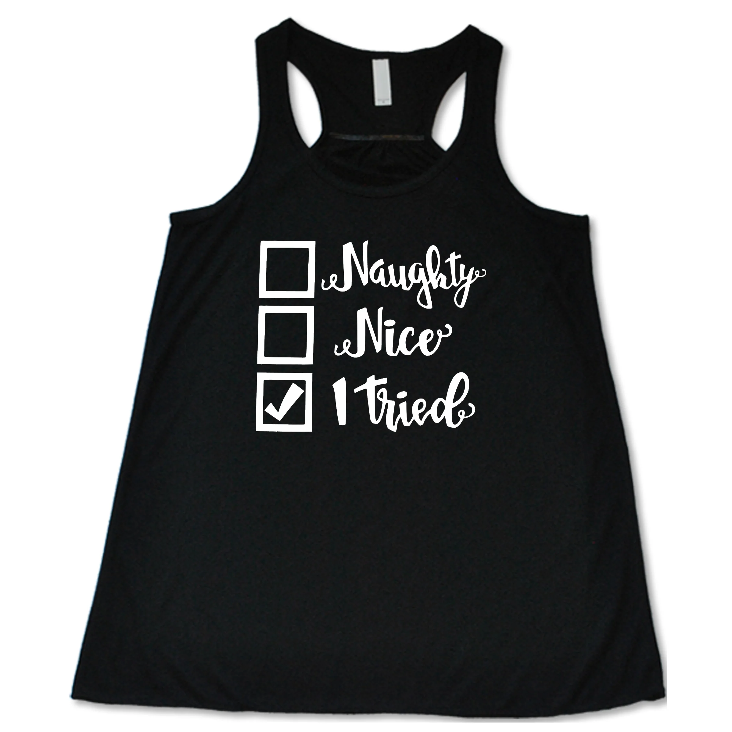 Naughty, Nice, I Tried Christmas Shirt - Image 3