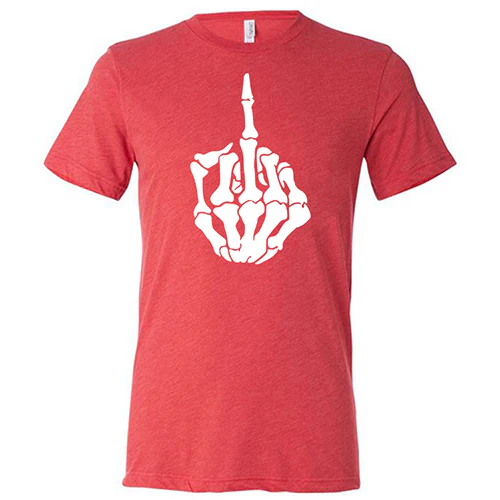 Skeleton Middle Finger Shirt Unisex - Image 3